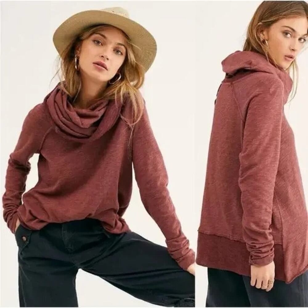 Free People Beach Relaxed Cowl Neck Sweater